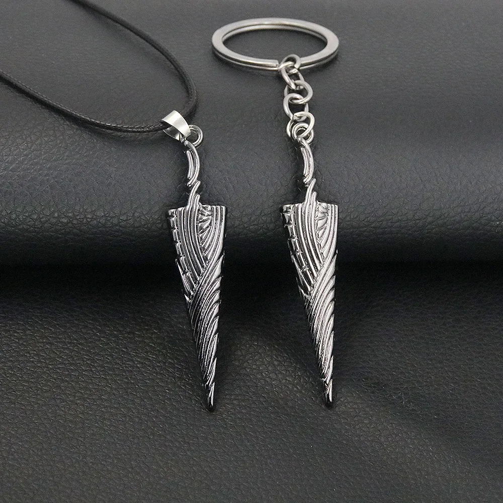 Game Hollow Knight Bone Nail Keychain Metal Pendant Keyring For Women Men Jewelry Accessories
