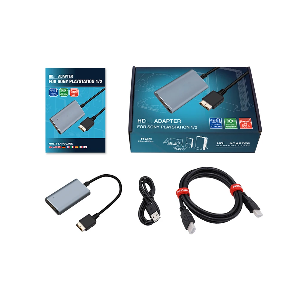 Adattatore Convertitore Hd Con Interruttore Rgb A Ypbpr Per Console Di Gioco Ps1/Ps2