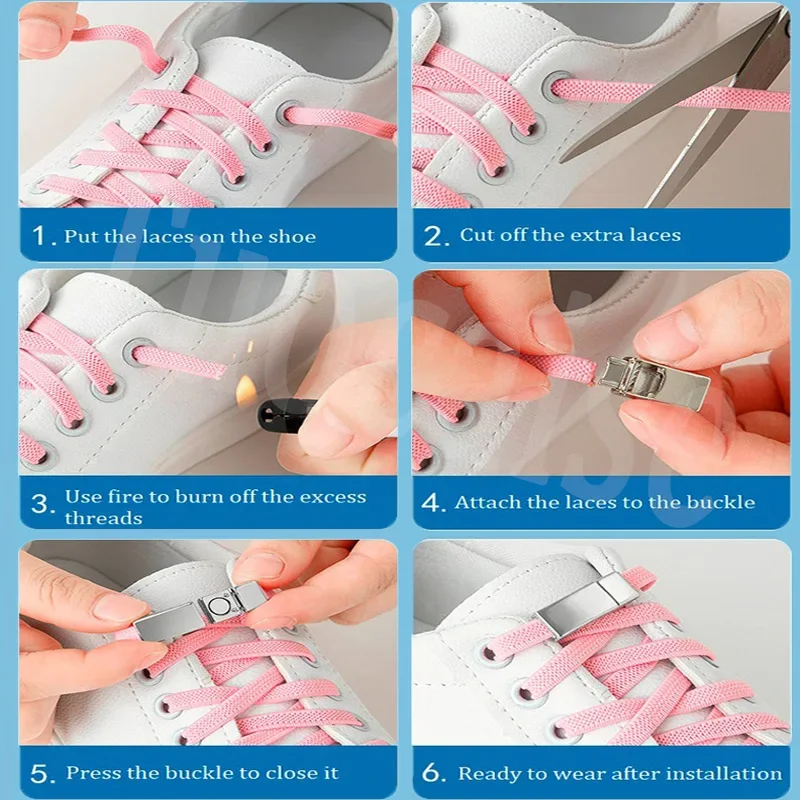 Shoelaces Without Ties Shoelace Buckle Shoe Laces Elastic Shoelaces Elastic Shoe Laces Shoe Accessories 1 Pair Square Mutual Attraction Buckle Elastic Shoe Laces No Tie Shoelaces for Sneakers Flat Shoelace Kids Adult Elastic Laces