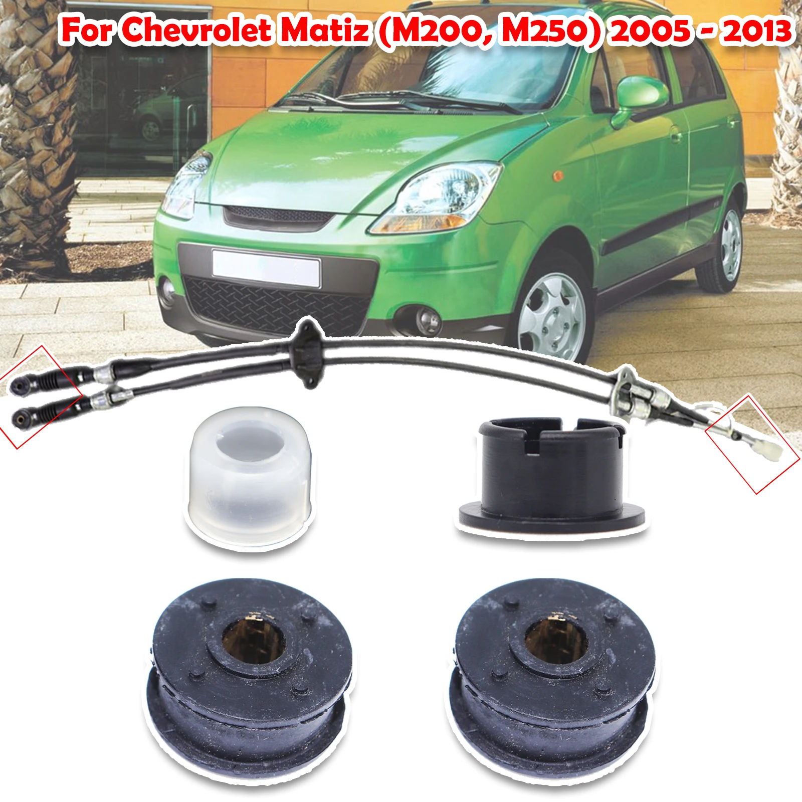 Manual Gearbox Shift Cable Linkage Bushing Shifter Lever Selector Rod Connect Bushing For Chevrolet Matiz (M200, M250) 2005-2013 gearbox control cable repair kit