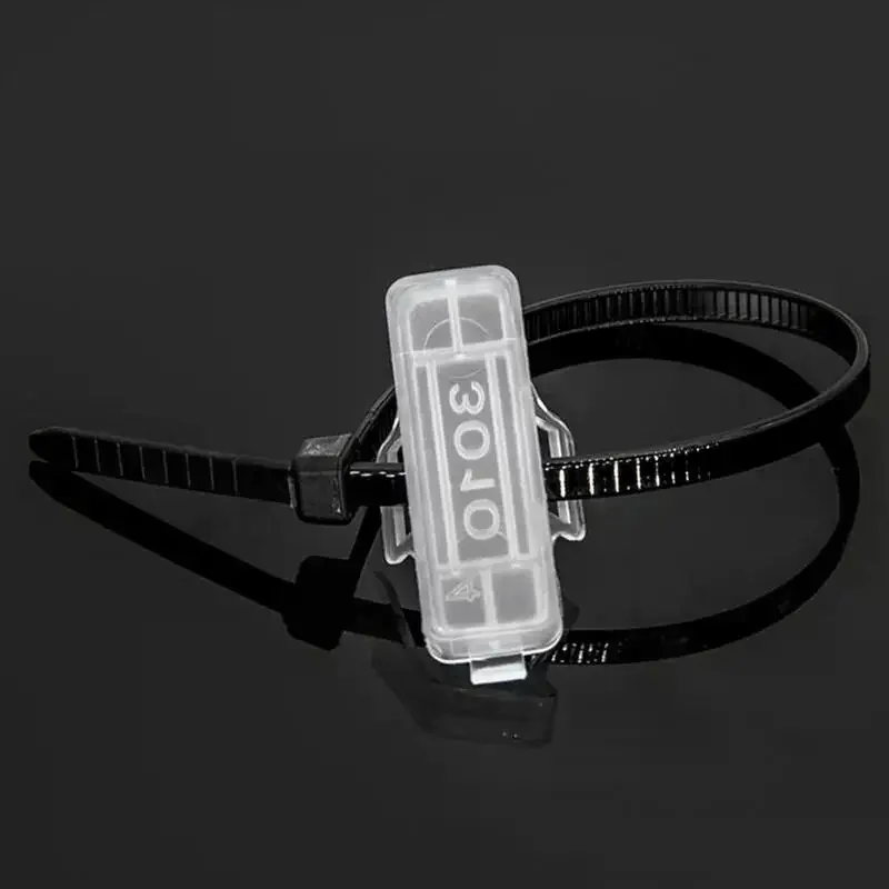 100pcs 케이블 라벨 태그 홈 오피스 조직 네트워크 관리를 위한 플라스틱 와이어 마커 홀더 박스