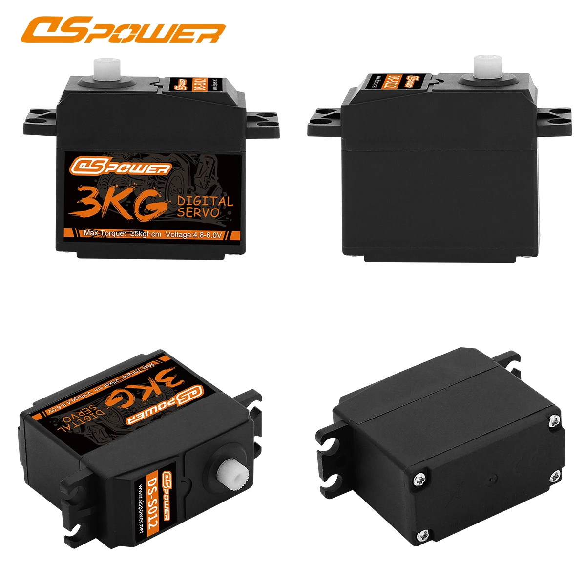 DSpower 3KG Digital Servo Core Motor Waterproof 4.8~6.0V for 1/12