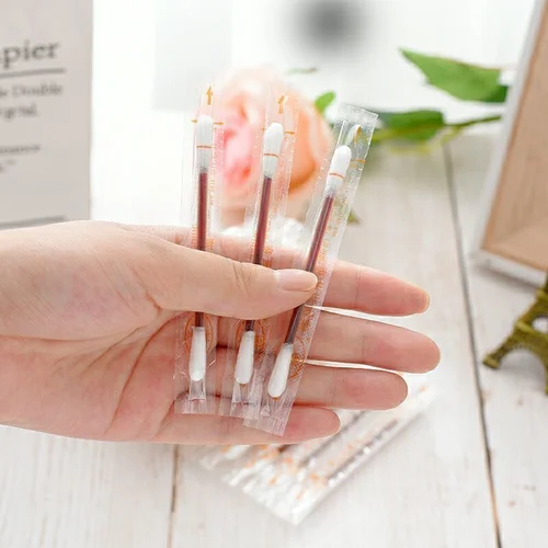 상처용 요오드 면봉 스틱, 개별 포장, 응급 처치 알코올 면봉, 비강 귀 멍에 청소 방지, 100 개 2