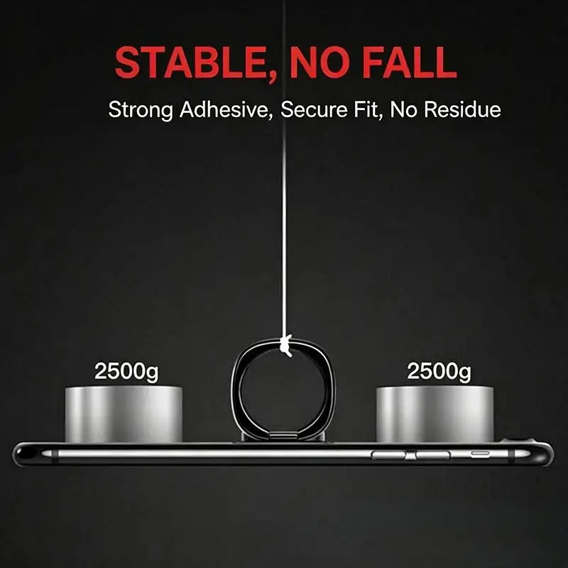 Enhance Your Grip: Metal Phone Ring Holder with 360° Rotation and Strong Adhesive