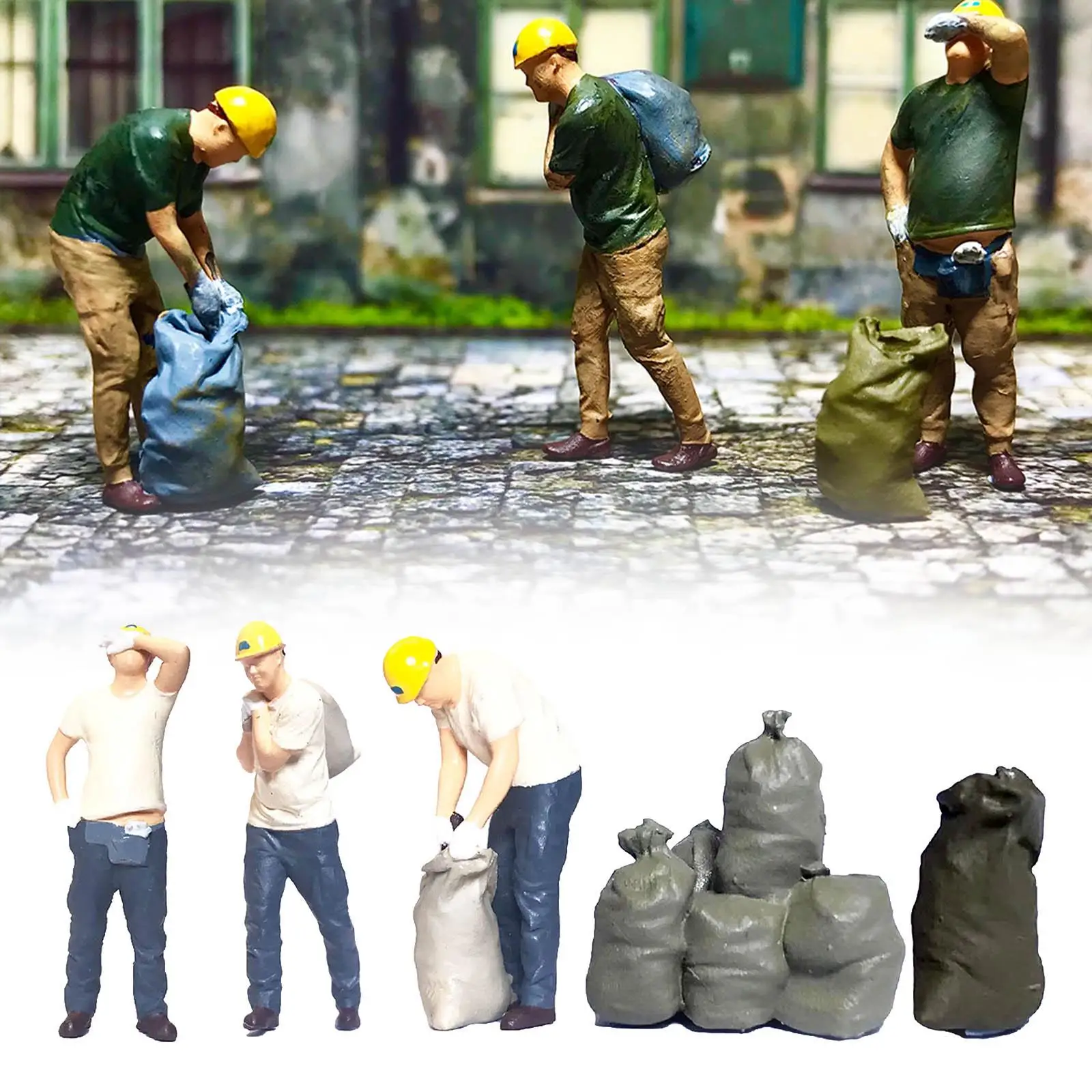 

1:87 Painted Figurines People Toys Playset for Diorama Display Decoration