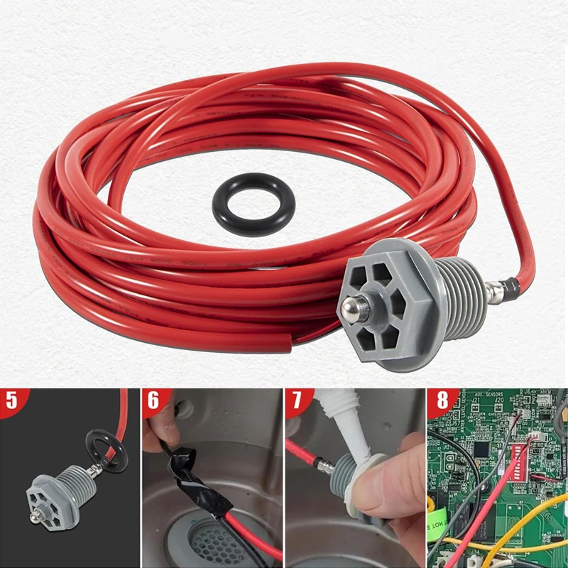 

6600-167 Temperature Sensor with Curled Finger Connectors & 6540-228 O-Ring, Fit for Sundance Spas and Jacuzzi Hot Tubs