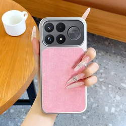 Luxury Hard PU Magnetic Wireless Charging Protective Back Cover for Poco F9 Pro (Pink)