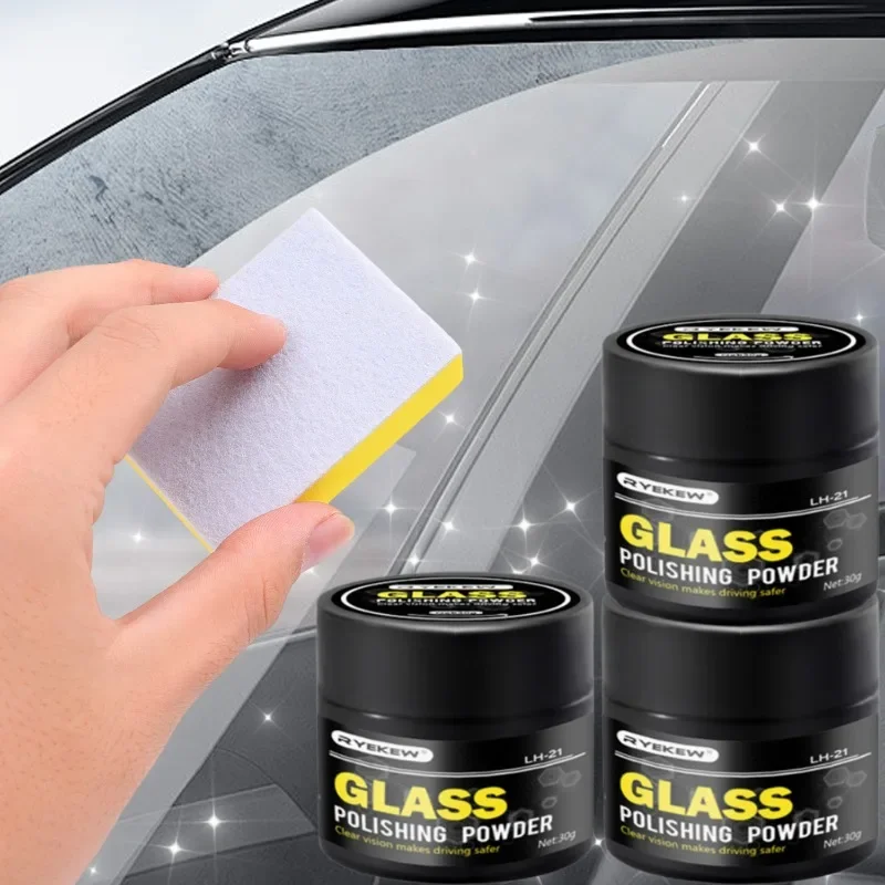 Glass Polishing Compound Powder Detergent Window Cleaner Glasses Scratch Remover Car Glass Cleaning Powder Safe Windshield