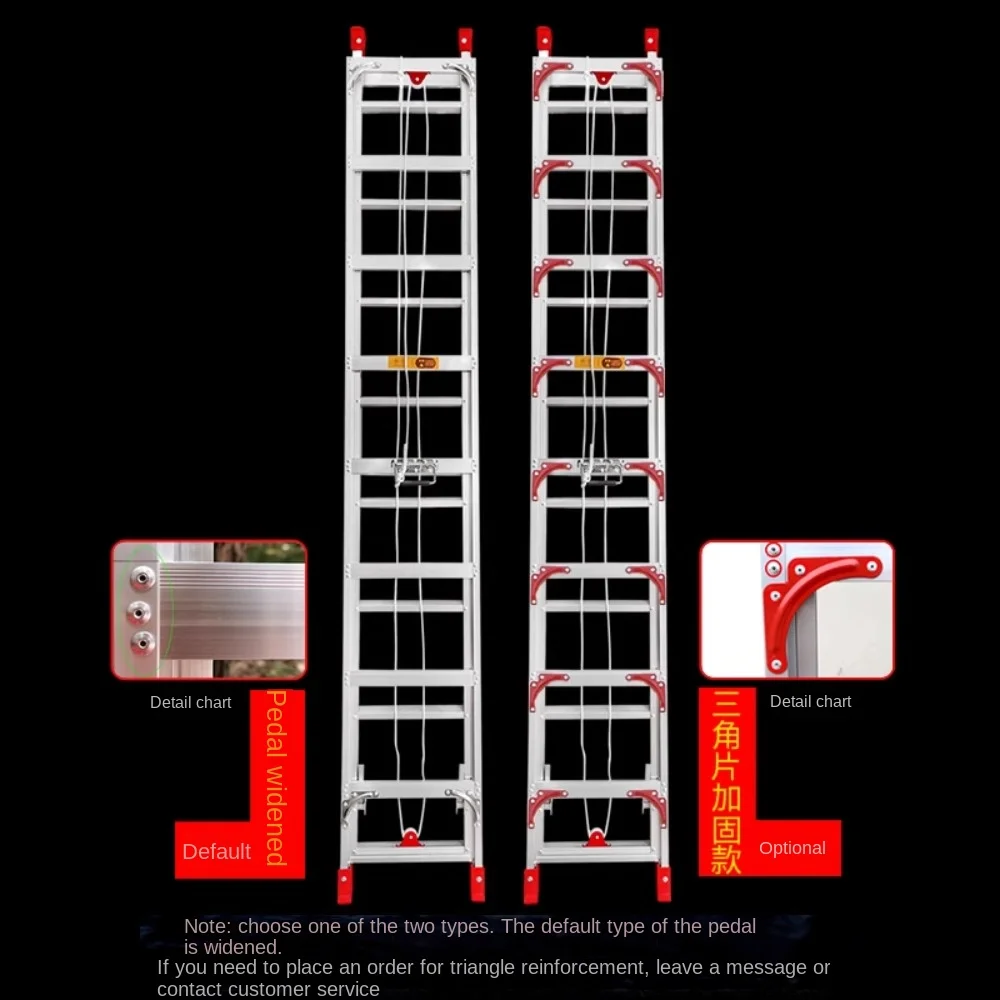 

Aluminum alloy telescopic ladder 6m, 7m, 8m, 9m, thickened household elevator, single-sided straight ladder, outdoor engineering