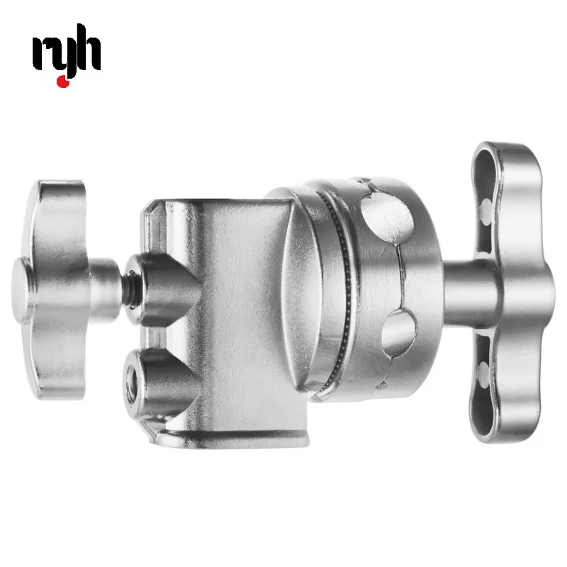 Cabeça de Resistente do Aperto do Suporte do Vídeo de Ryh para o Suporte Claro C-prata do Suporte da Luz Aço Inoxidável