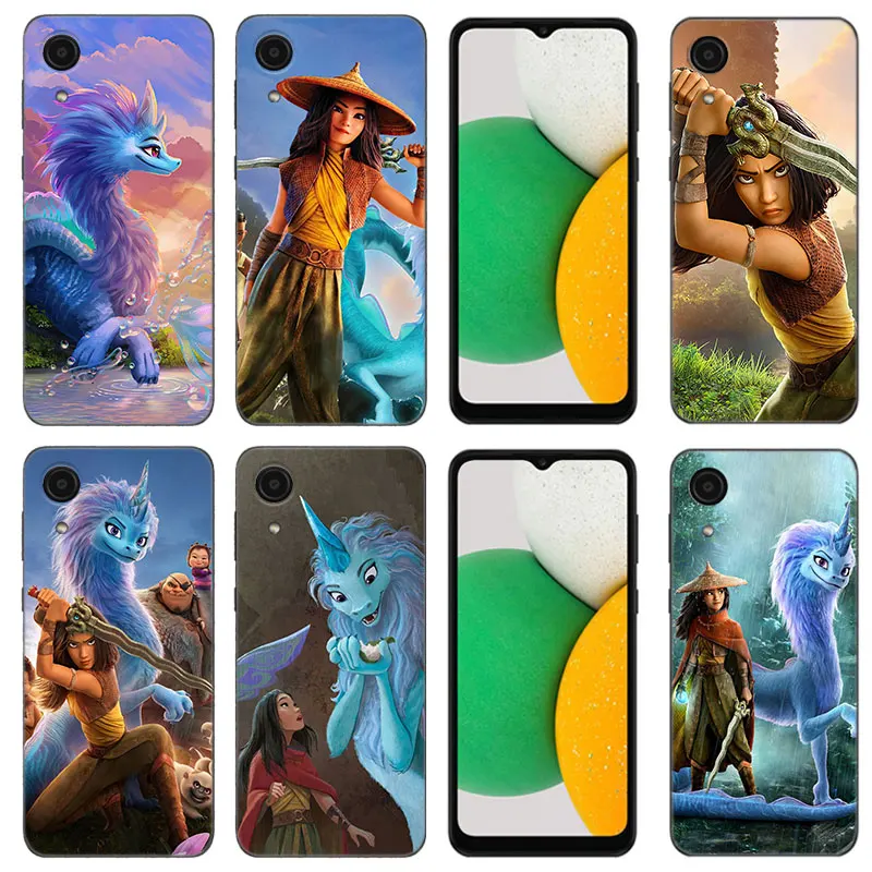 Raya E L'Ultima Custodia Per Telefono Dragon Per Samsung Galaxy A01 A03 Core A04 E A02 A05 A10 A20 A21 A30 A50 S A6 A8 + A7 Cover Nera