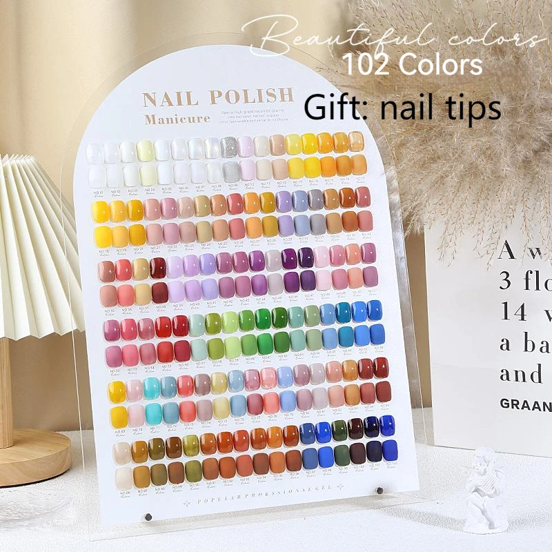 Nail Color Display Chart Acrylic Nail Gel Polish Display Stand Color Showing Shelf False Tips Card Board Manicure Tools