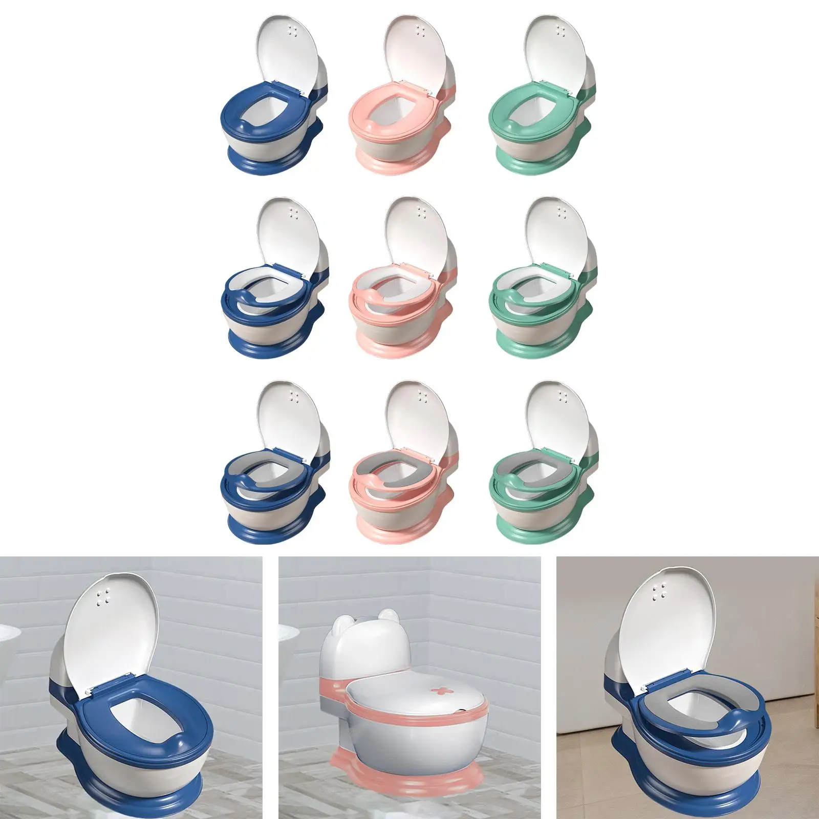 Potty Train Toilet, Toddlers Potty Chair, Comfortable with Pad, Travel Training Transition Potty Seat, Potty for Outdoor 4