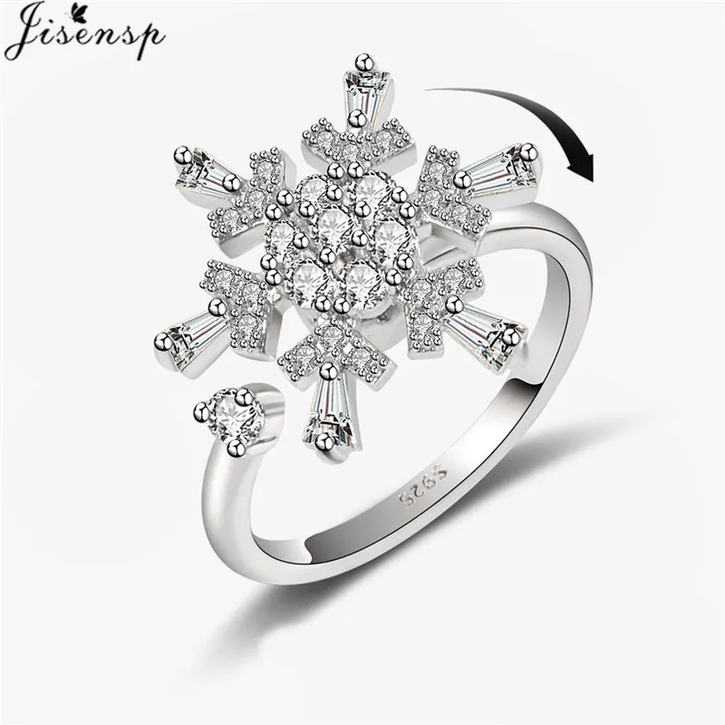 Anxiety Fidget Rings Multiple Style for Women Star Moon Butterfly Flower Spinning Rotate Freely Jewelry