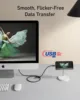 كابل Anker USB4 Gen 2، نقل البيانات بسرعة 20 جيجابت في الثانية، شاشة بدقة 4K عالية الدقة، كابل شحن USB C بقدرة 3 أقدام بقدرة 240 وات، لهاتف iPhone 15