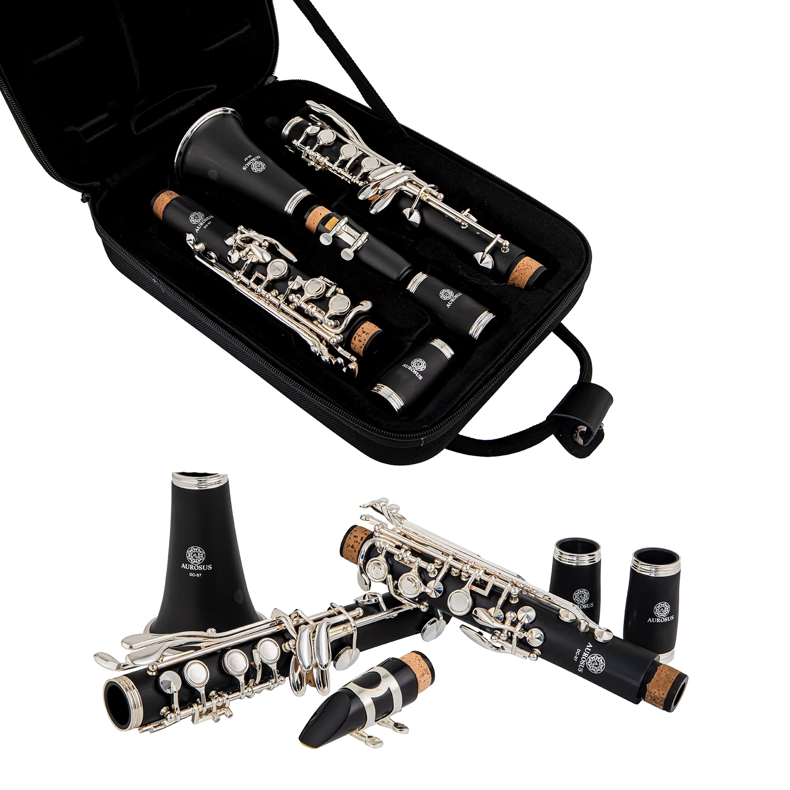 Aurosus DC-7 Plateau Mechanism Covered holes 17 Keys clarinets for play outdoors in winter For players with very small hands