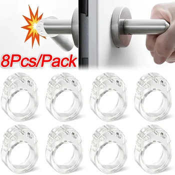 도어 스토퍼 투명 실리콘 도어 핸들 버퍼 벽 가정용 충돌 방지 보호 패드 소음기 크래시 패드, 8 개, 1 개
