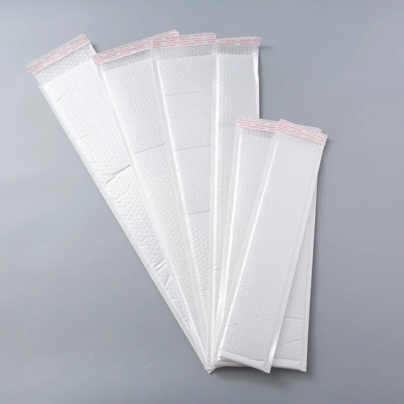 

10Pcs Long Strip Bubble Bag Composite Pearl Film Bubble Envelope White Plastic Packing Courier Bags Waterproof Padded Envelopes