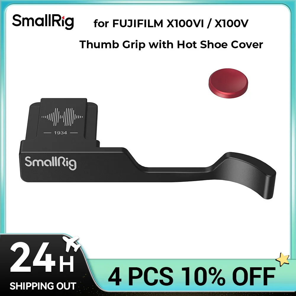 Impugnatura Per Pollice Smallrig Per Fujifilm X100Vi/X100V, Con Copriscarpe Caldo, Un Pulsante Di Rilascio Dell'Otturatore Concavo, Cuscinetti In Sili