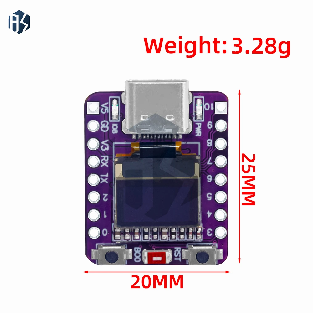 MINI ESP32-C3 Development Board 2.4G Wifi 4 BT Module with 0.42 Inch OLED Display 4MB Flash Ceramic Antenna USB Type-C ESP32 C3 image 2