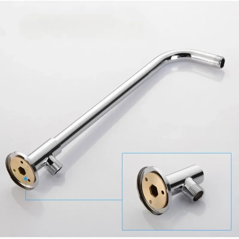 Stainless Steel Shower Arm Bottom Hose Wall Mounted Shower Head Extension Arm Joint Shower Nozzle Accessories  Fixed Base 5