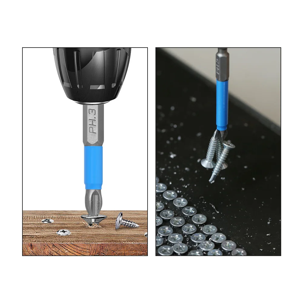 6Pcs Non-Slip Magnetic Screwdriver Bit Set Hex Shank Phillips/Cross Head Screwdriver Drill Bit PH1/PH2/PH3/PZ1/PZ2/PZ3 magnetic screwdriver bits drill bit set drill bits drill bit electric screwdriver bits screwdriver bit set