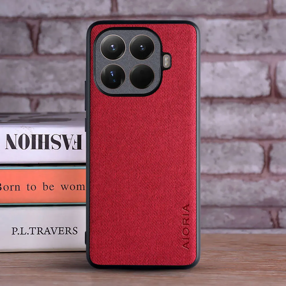 Luxury Textile Leather Phone Case with Soft TPU and Hard PC Materials