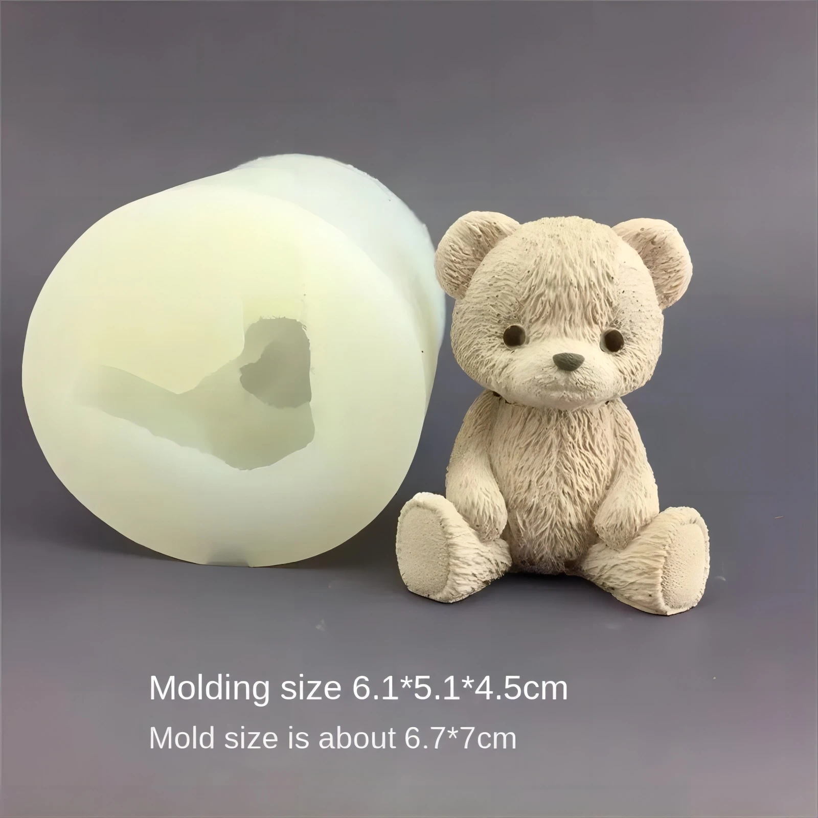 Silicone Candle Mold 1PC Korean Version of Teddy Bear Honey Jar Silicone Mold Chocolate Baked Cake Aromatherapy Candle Gypsum Dropping Glue