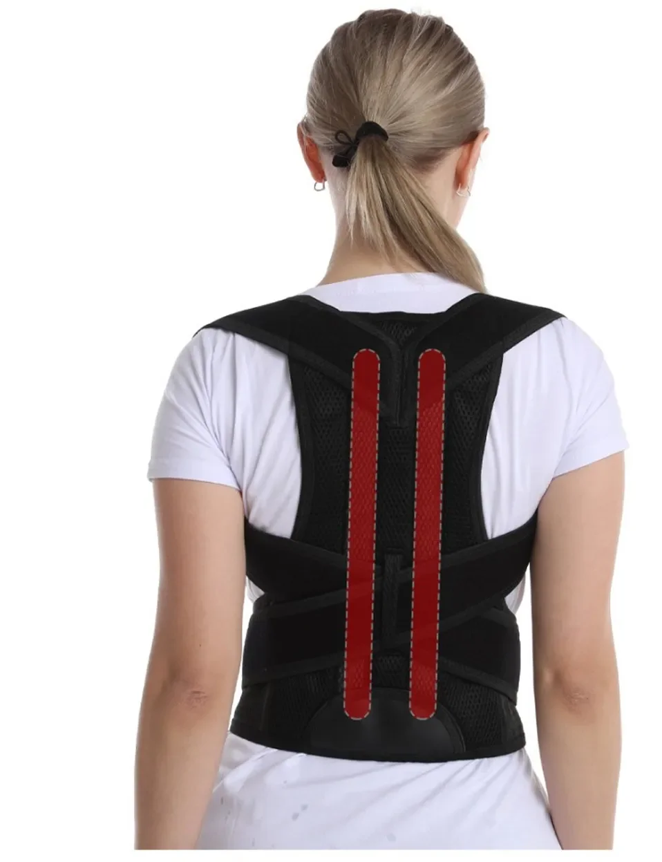 Description Picture 4 of itemMagnetic Bar Shoulder Bone Care Support Correction Back Brace Straightener Posture Corrector Vest Scoliosis Back Orthopedic Belt