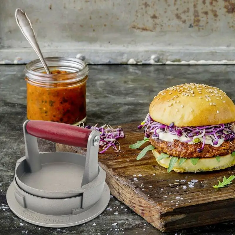 Hamburger Press Burger Maker Non-stick Round Meat Patty Kit Aluminum Alloy Multi-purpose Patties Making Tools For Beef Hamburger
