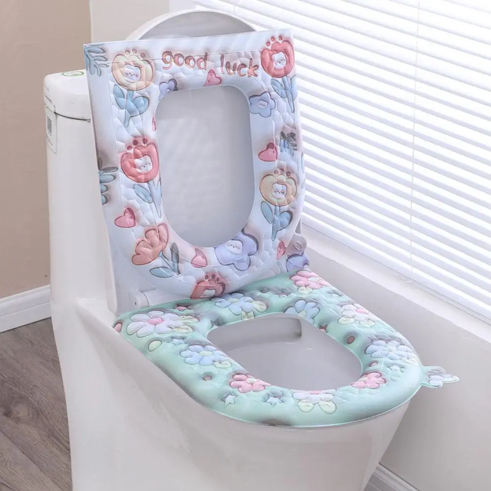 Washable Toilet Seat Cover Mat Waterproof Closestool Bathroom Seat Toilet Accessories O-shape Cover Mat Bidet Case Lid Pad 3