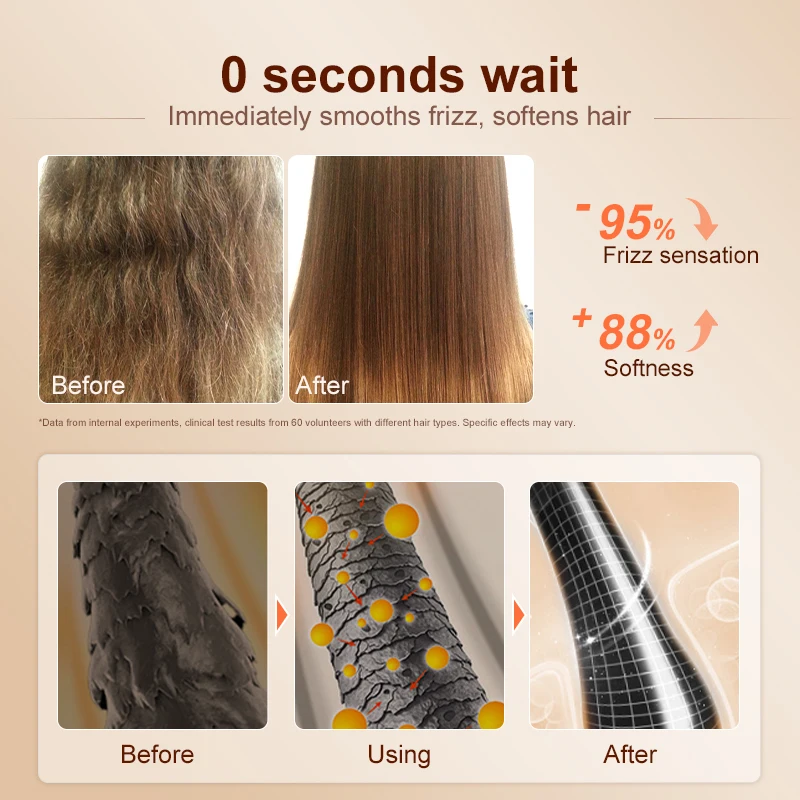 PURC Magic Instant Smooth Hair Serum Nourishing Repair Damaged Leave-In Hair Oil Anti-Frizz Softness Care Hair Oil Hair Essence Oil