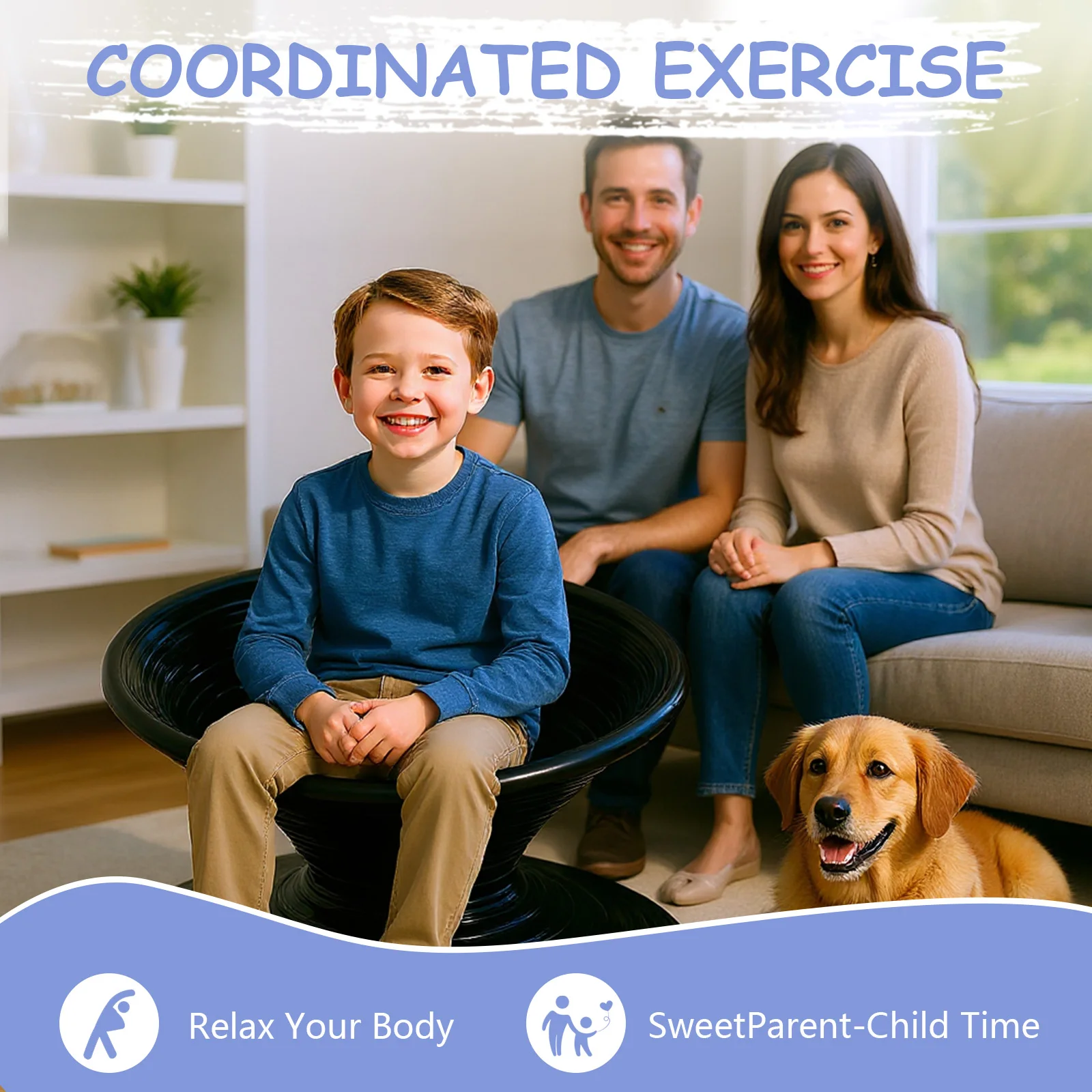 Gyro Spun Chair 360° Rotating Gyroscope Seat Swivel Chair Spinning Sensory Seat for Outdoor Backyard Playground Or Mall Play