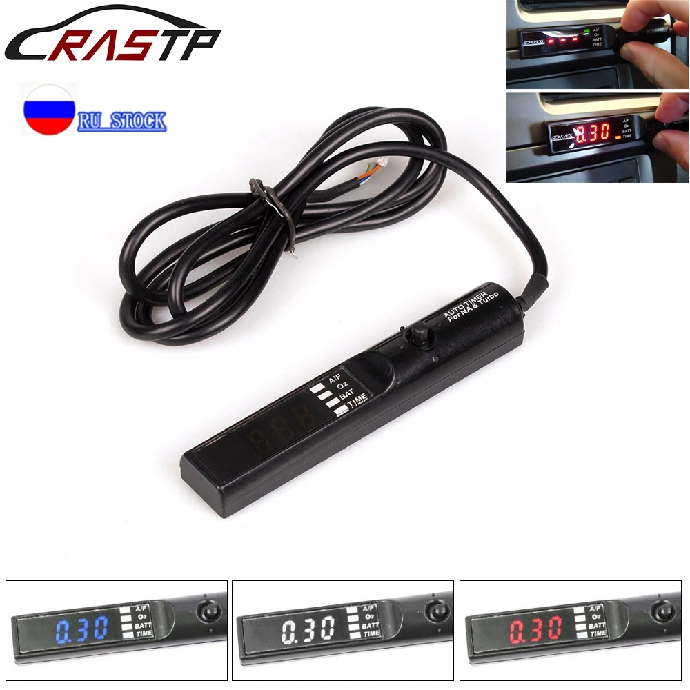 Rastp-1 Set 12V Turbo Universale Turbo Timer Per Na Penna Nera Di Controllo Blu/Bianco/Rosso Led Digital Con Il Marchio Di Rs-Bov012
