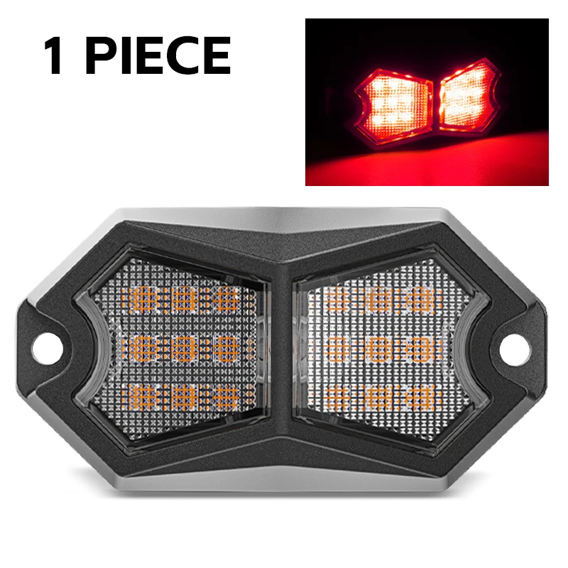 Luz LED de roca para coche, camión, furgoneta, camión, caravana, luz de ambiente exterior, luz inferior automática, luces LED de neón para debajo de la carrocería, 18 LED, 12 V, 24 V