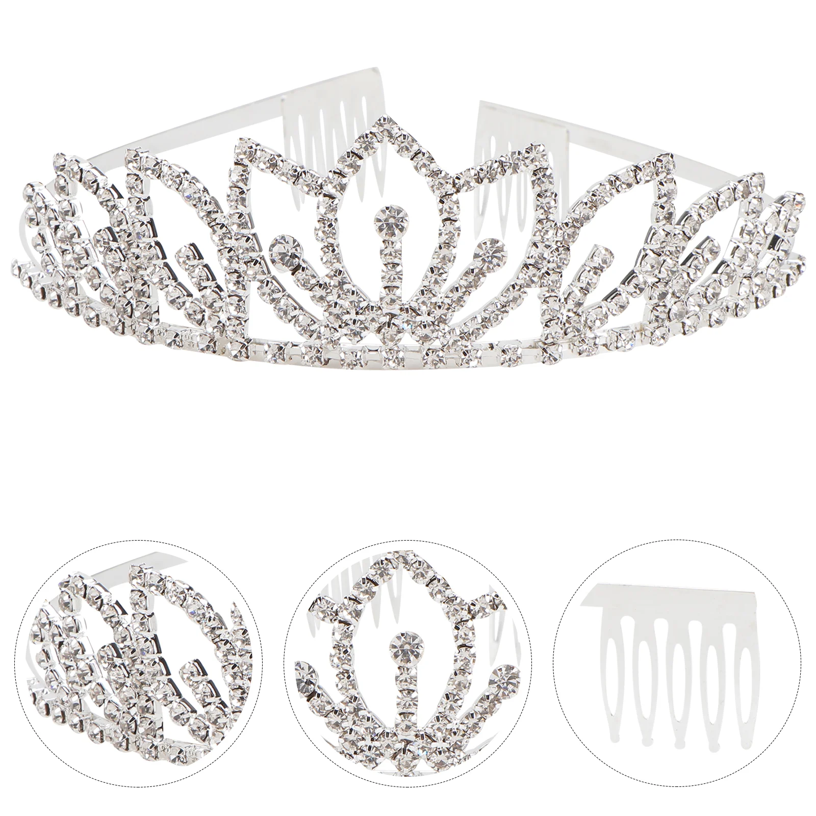 

Bridal Flower Rhinestone Tiaras Bridal Headband Hair Jewelry for Hair Accessories Christmas Party Costume