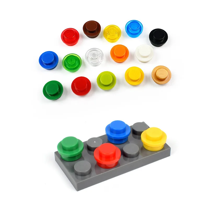 450pcs MOC 6141 4073 1x1 Round Grains Building Block Circular Arc Parts Plastic Compatible Bricks Assembly DIY Children's Toys