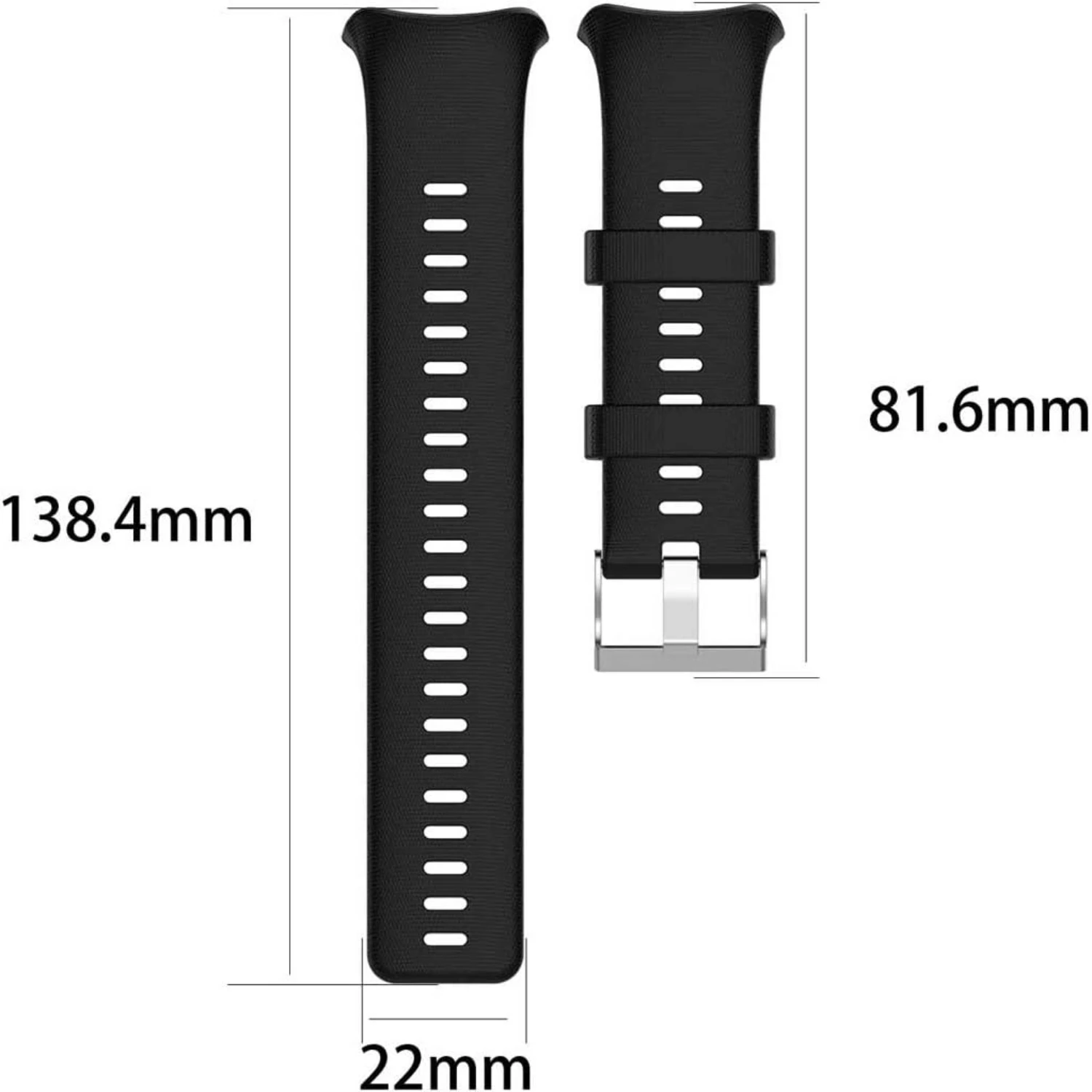 Comfortable, Premium, and Stylish High-Quality Silicone Replacement Wrist Band for Polar Vantage V-Adjustable Fit for All-Day
