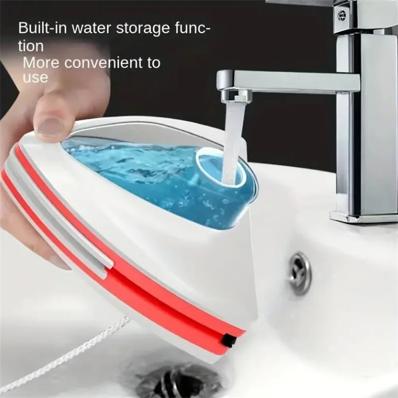 Strong Magnetic Window Cleaning Brush Double-Sided Automatic Drain Wiper Glass Window Brush Household Cleaning Tools