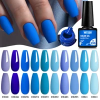 Mtssii 6ML Matte Blue Color Gel Nail Polish Autumn Winter Deep Color Semi Permanent Soak Off Nail Art For Manicure Gel Varnish 1