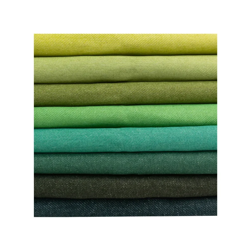 Ultra Soft Non-Elastic Plaid Denim Fabric Women's Pants Jacket Pink Brown Purple Yellow Green Denim Material from Mainland China