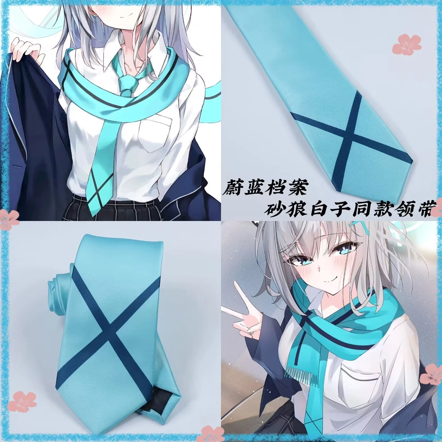 Takanashi Hoshino Costume Tie Game Blue Archive Cosplay School JK Uniforms Necktie Carnival Party Women Anime Suit Accessories