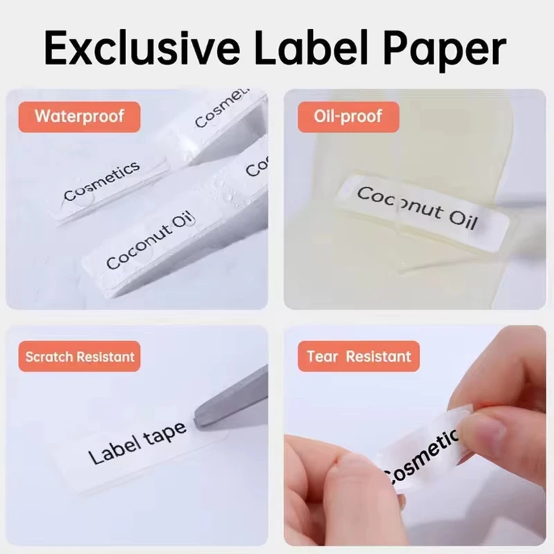 White Label Paper Mini Printer Sticker Waterproof Applicable with D30 D35 P11 Label Printer for Barcode Address Home Business printer sticker paper printing label sticker