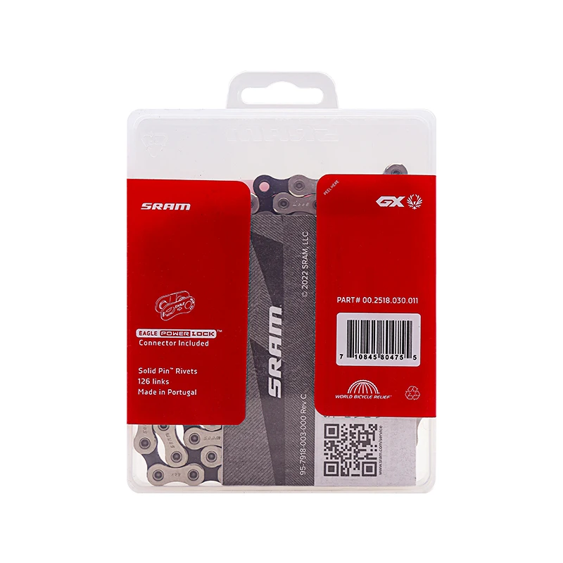 Bicycle Chains Bicycle Chain SRAM GX Eagle 12 Speed MTB Road Bike Chain 126L Bicycle Chain Silver Power Lock Link NX Eagle 12V Original Bicycle Parts
