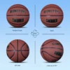 Size 5/6/7 Composite Leather Non-slip Basketball For In&Outdoor Soft Touch And Enhanced Durability Team Training Ball Black-Gold 6