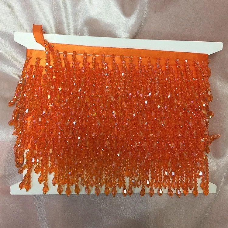 Crystal Pendant Beaded Lace Trim Tassel DIY Wedding Dress Clothes Stage Home Curtain Fringe Headwear Decorative tassel fringe tassel decoration tassel accessories tassel trim mini tassels