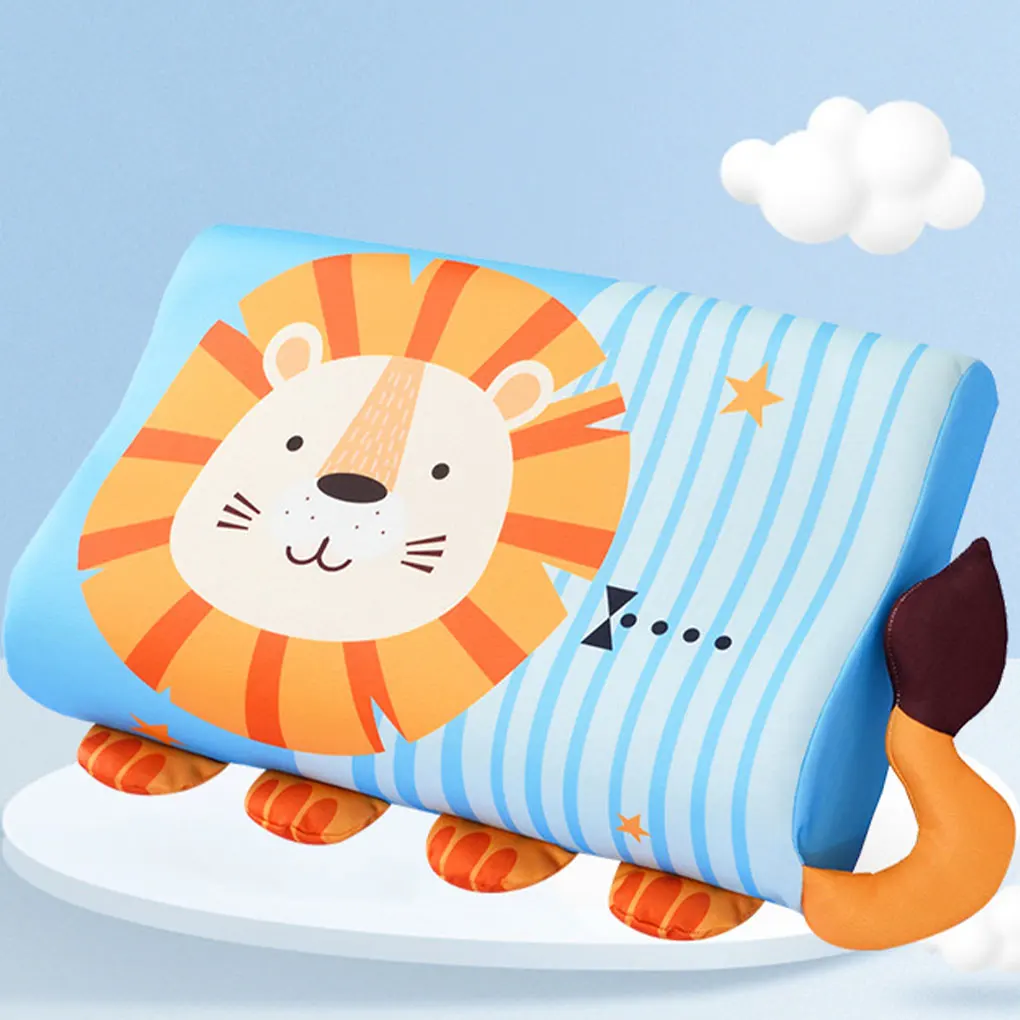 Kids Pillow for Sleeping Ergonomic Memory Foam Bed Pillow Breathable Nap Time Pillows Skin-Friendly Travel Cushion 2