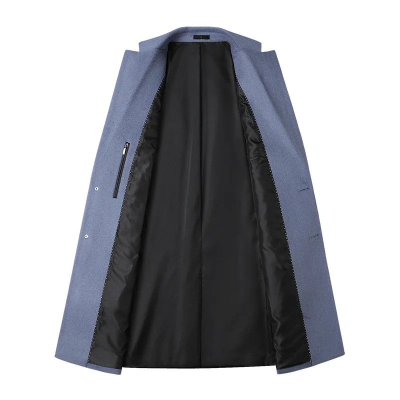 

Spring 2023 Autumn Woolen Coats Casual Slim Trench Coat Men Clothing Korean Mid-length Wool Jacket Man Manteau En Laine