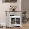 End Table, 21'' Side Table with Charging Station, End Table with Storage, Nightstand with Adjustable Shelf for Living Room 6