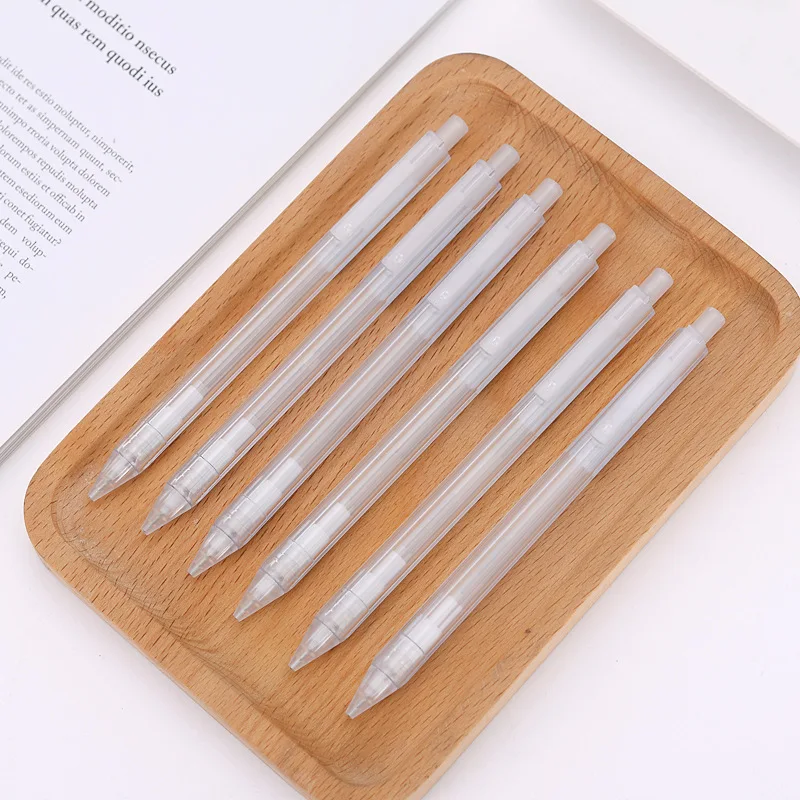 

50pcs Cute Transparent Mechanical Pencils for School Supplies Office Accessories Simple Pencils for Student Writing Pencil 0.5mm